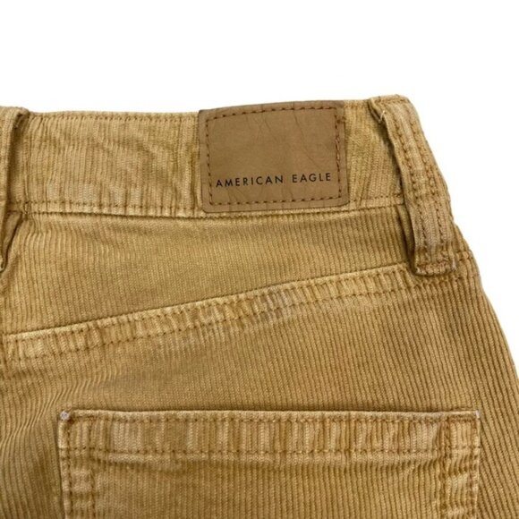 AMERICAN EAGLE Mom Straight Corduroy Pant Sz 000 Tan - Picture 7 of 8
